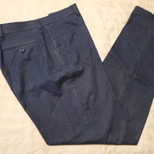 Tallia Orange Blue Mason Fit Wool Blend Casual Pants Mens 34x32